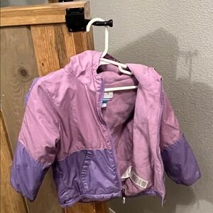 3T purple Columbia Dino rain jacket